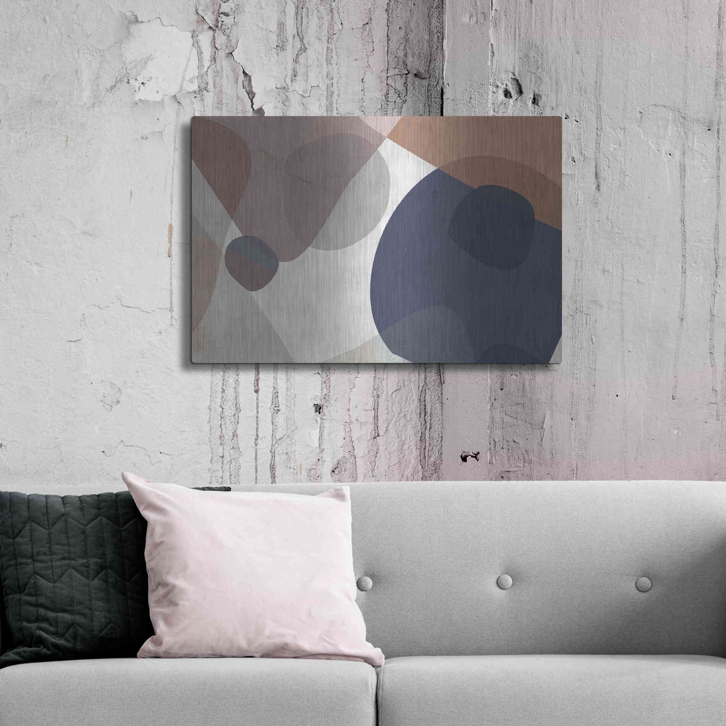 Luxe Metal Art 'Course Mortar' by Delores Naskrent Metal Wall Art,36x24