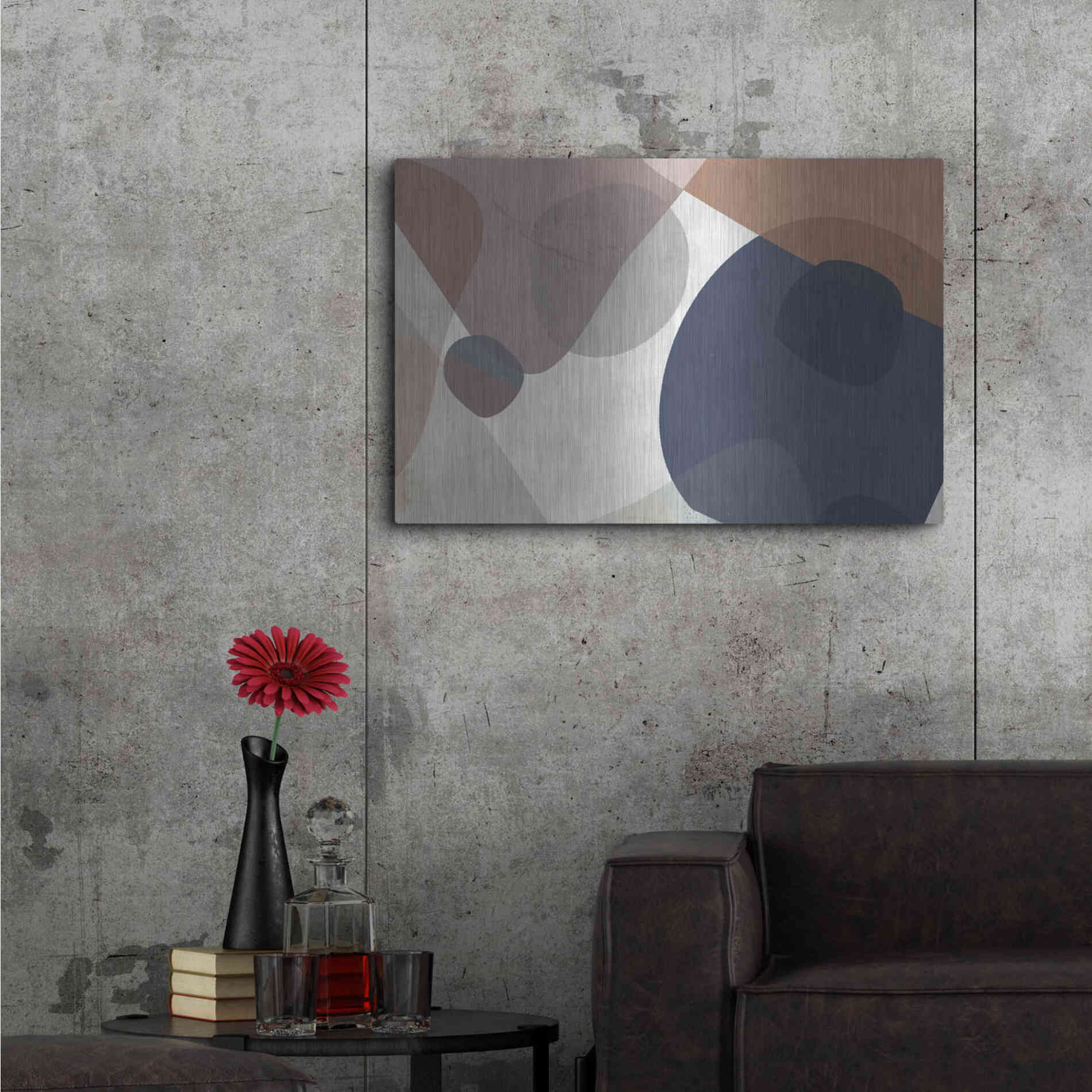 Luxe Metal Art 'Course Mortar' by Delores Naskrent Metal Wall Art,36x24