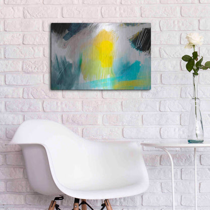 Luxe Metal Art 'Glowing Sky' by Delores Naskrent Metal Wall Art,24x16