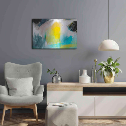 Luxe Metal Art 'Glowing Sky' by Delores Naskrent Metal Wall Art,24x16