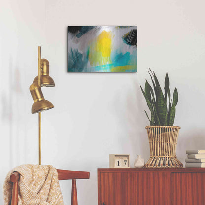 Luxe Metal Art 'Glowing Sky' by Delores Naskrent Metal Wall Art,24x16