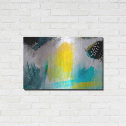 Luxe Metal Art 'Glowing Sky' by Delores Naskrent Metal Wall Art,36x24