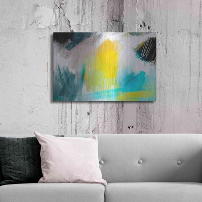 Luxe Metal Art 'Glowing Sky' by Delores Naskrent Metal Wall Art,36x24