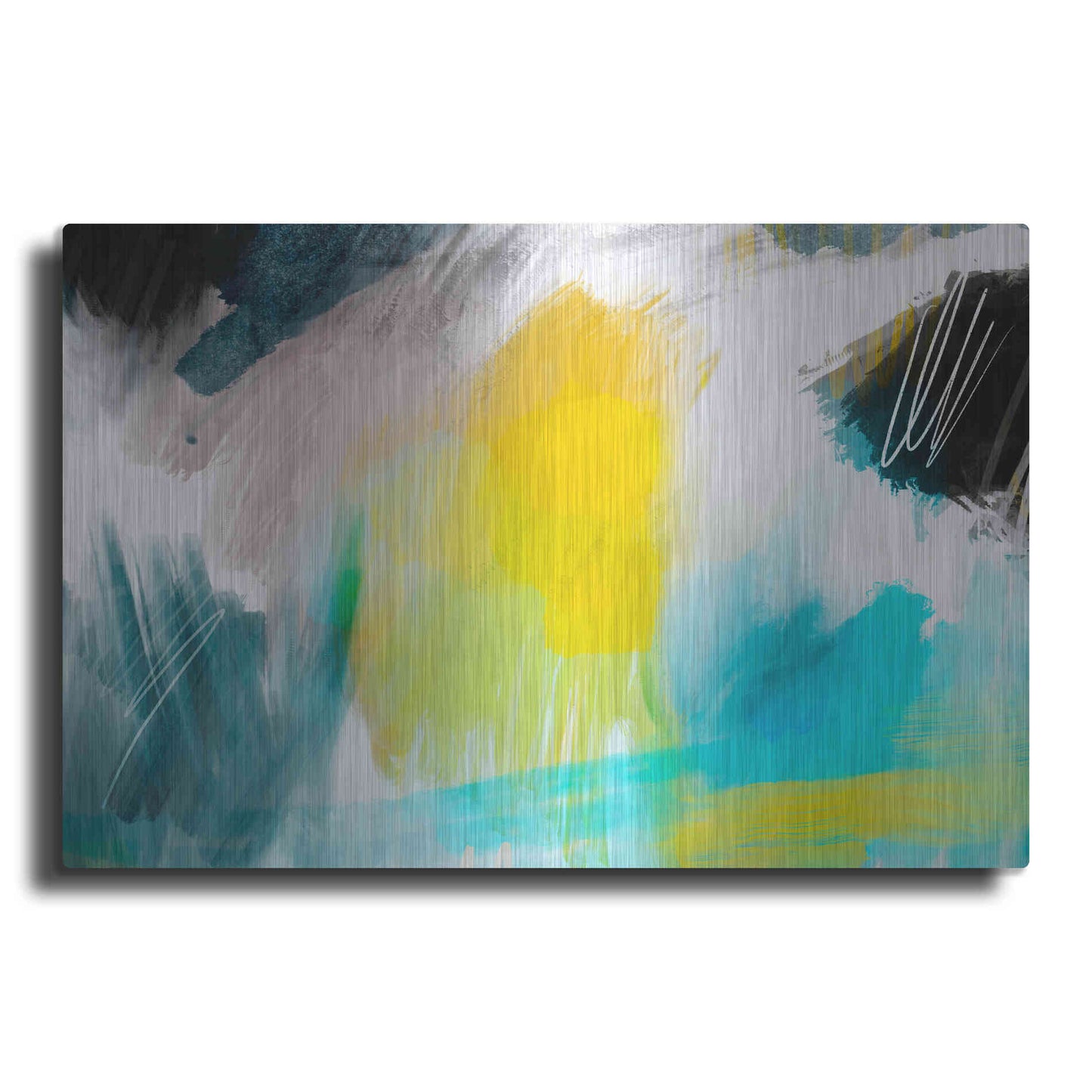 Luxe Metal Art 'Glowing Sky' by Delores Naskrent Metal Wall Art