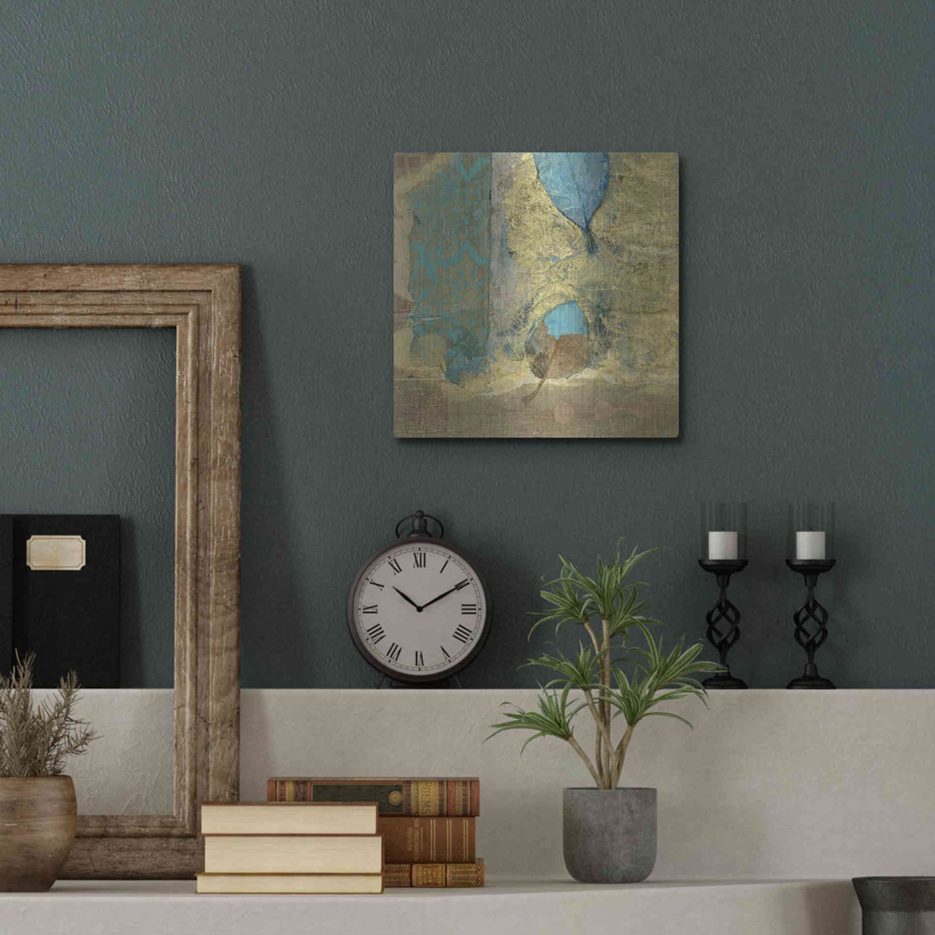 Luxe Metal Art 'Wabi-Sabi Leaf' by Elena Ray, Metal Wall Art,12x12