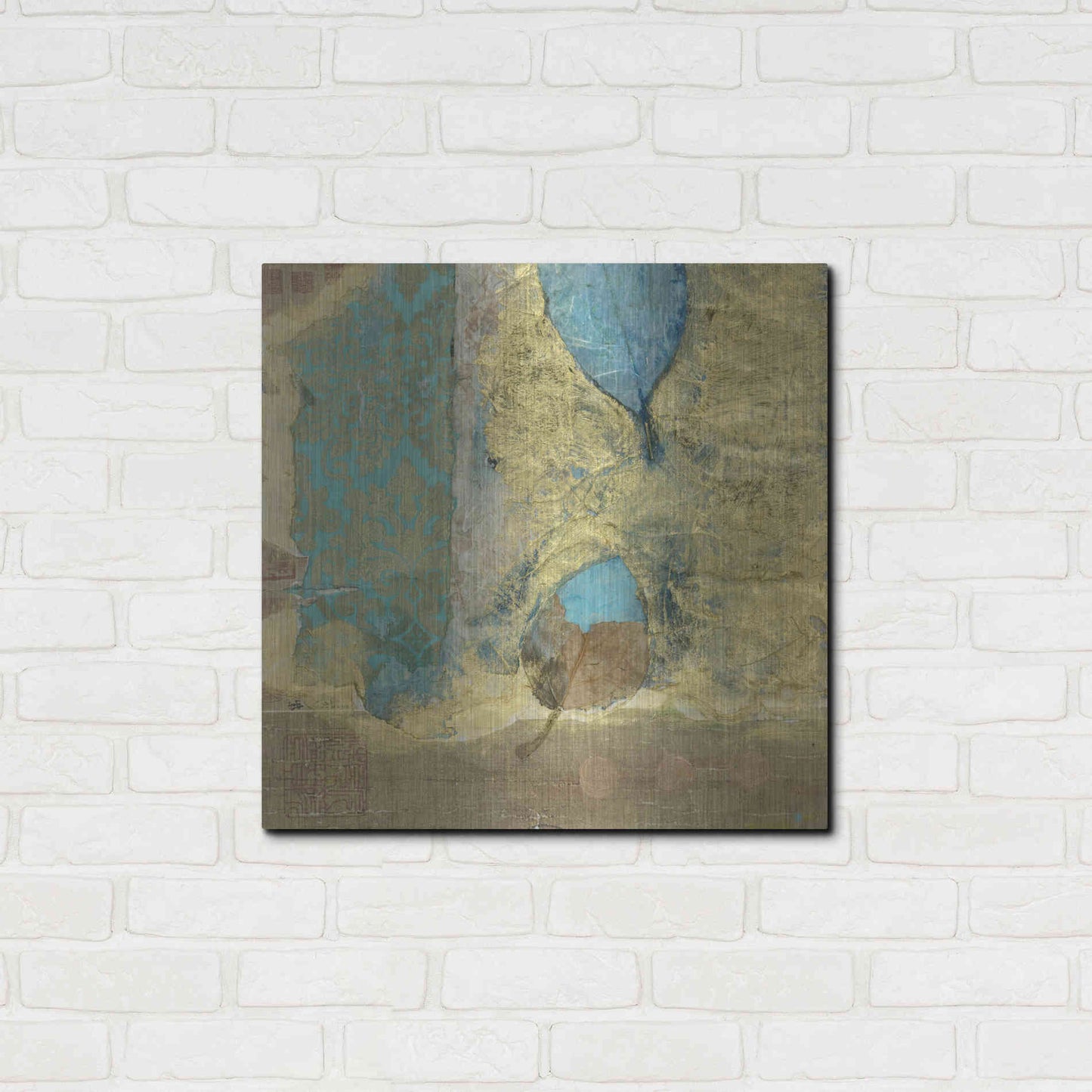 Luxe Metal Art 'Wabi-Sabi Leaf' by Elena Ray, Metal Wall Art,24x24