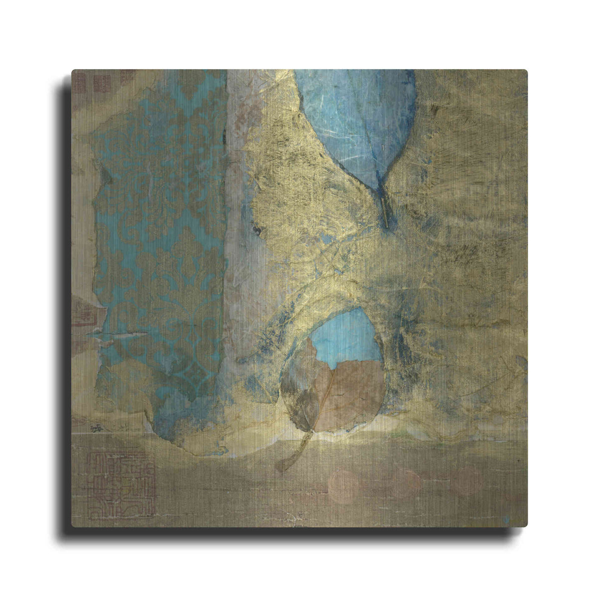 Luxe Metal Art 'Wabi-Sabi Leaf' by Elena Ray, Metal Wall Art