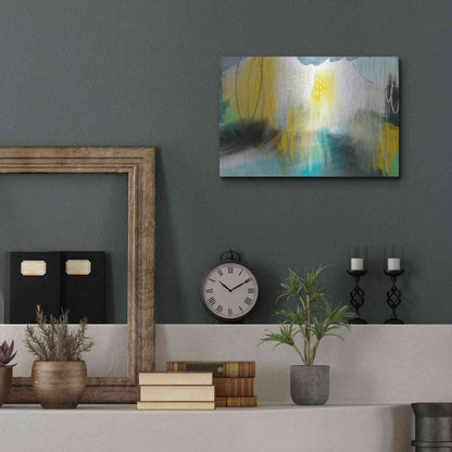 Luxe Metal Art 'Forecast Of Rain' by Delores Naskrent Metal Wall Art,16x12