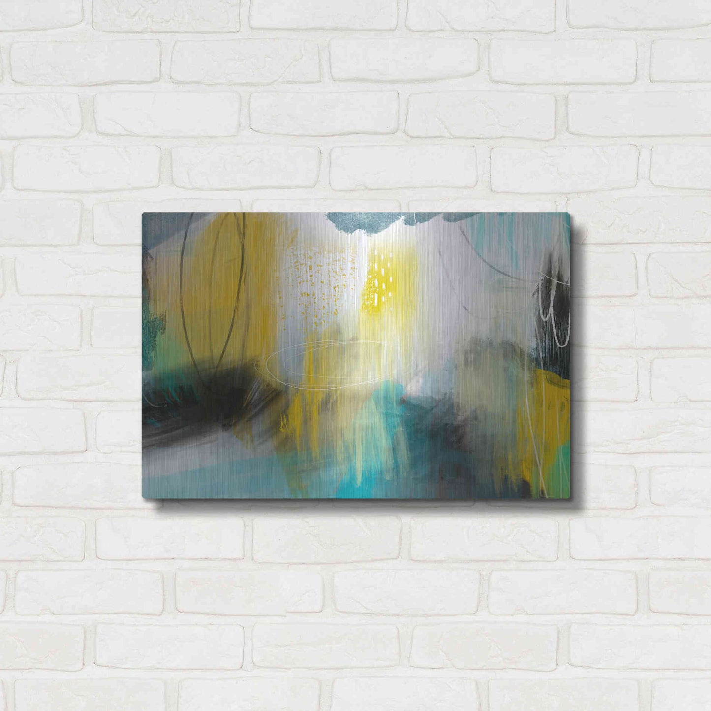 Luxe Metal Art 'Forecast Of Rain' by Delores Naskrent Metal Wall Art,24x16