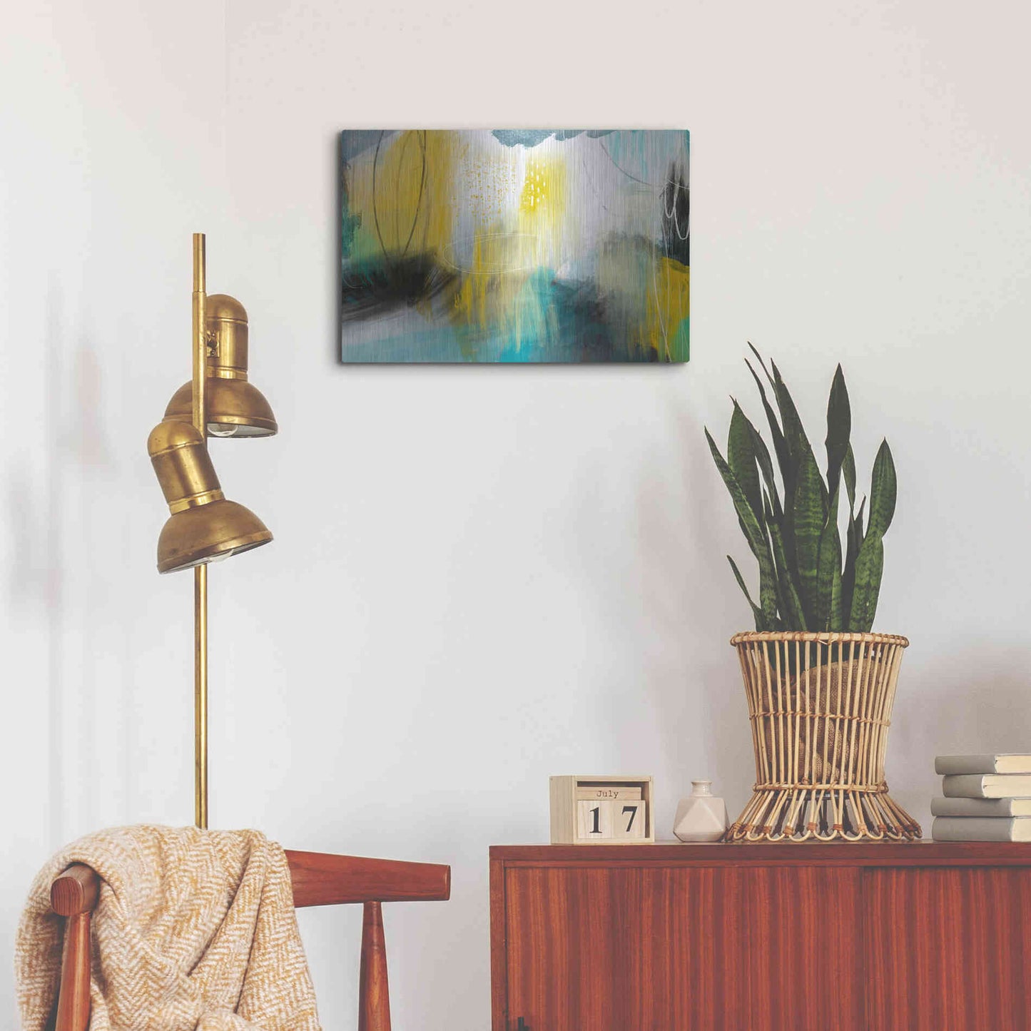 Luxe Metal Art 'Forecast Of Rain' by Delores Naskrent Metal Wall Art,24x16