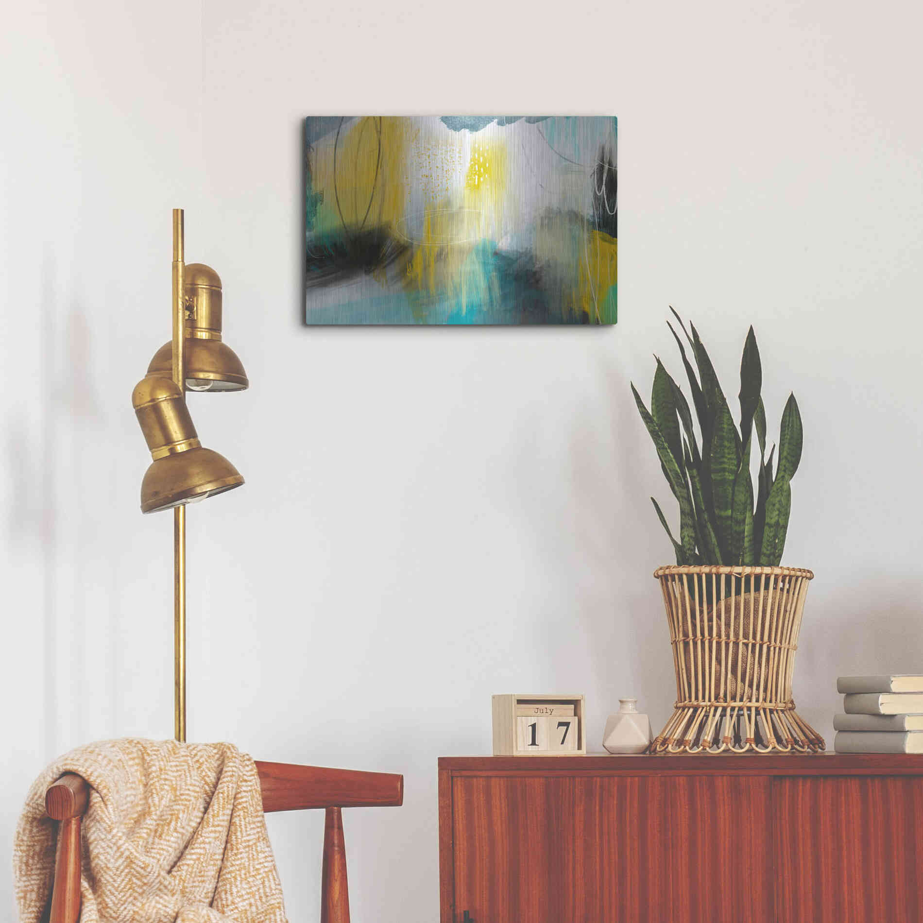 Luxe Metal Art 'Forecast Of Rain' by Delores Naskrent Metal Wall Art,24x16