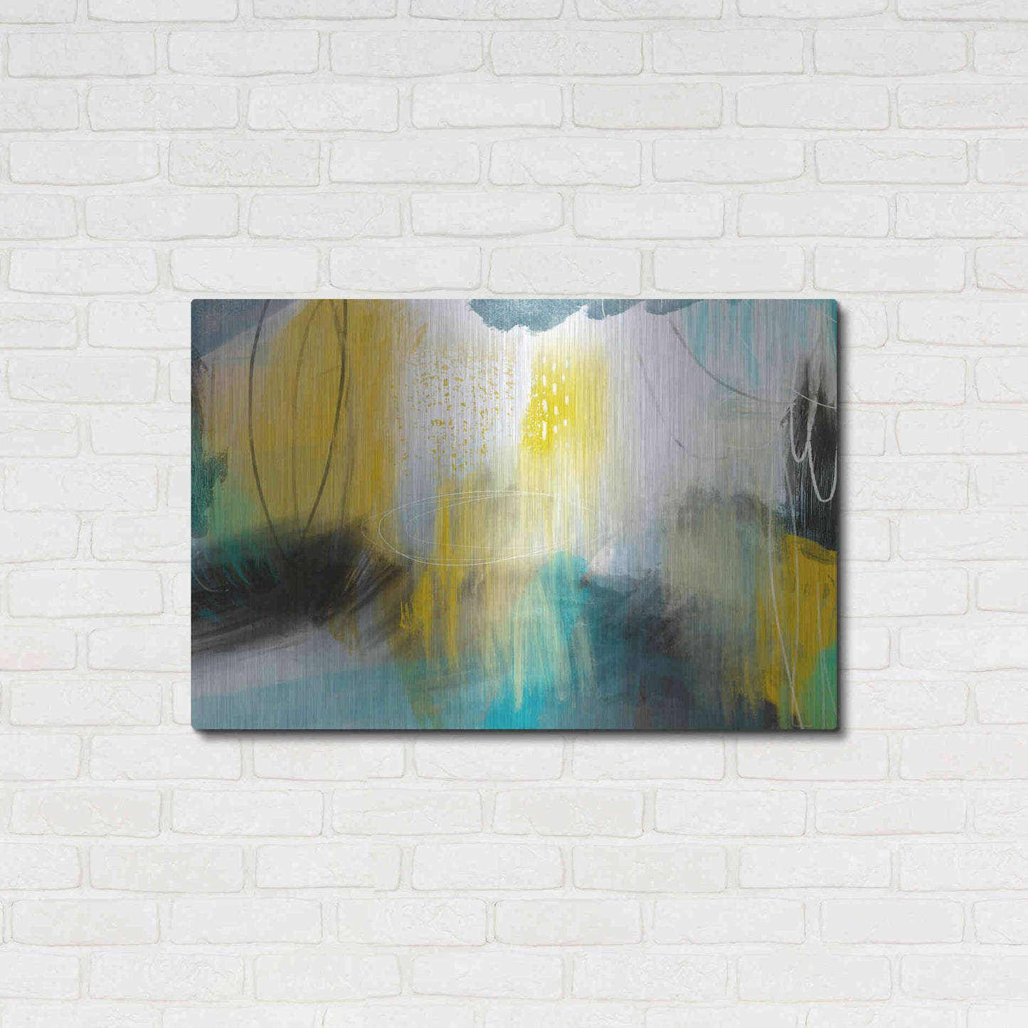 Luxe Metal Art 'Forecast Of Rain' by Delores Naskrent Metal Wall Art,36x24