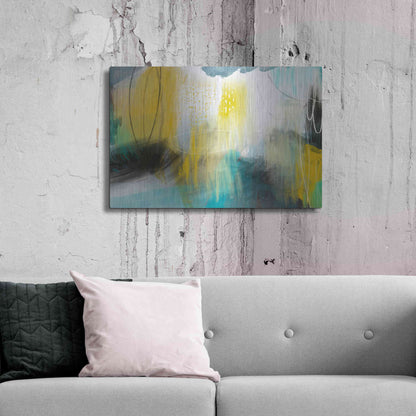 Luxe Metal Art 'Forecast Of Rain' by Delores Naskrent Metal Wall Art,36x24