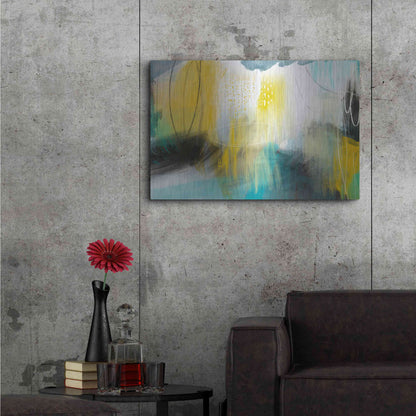 Luxe Metal Art 'Forecast Of Rain' by Delores Naskrent Metal Wall Art,36x24