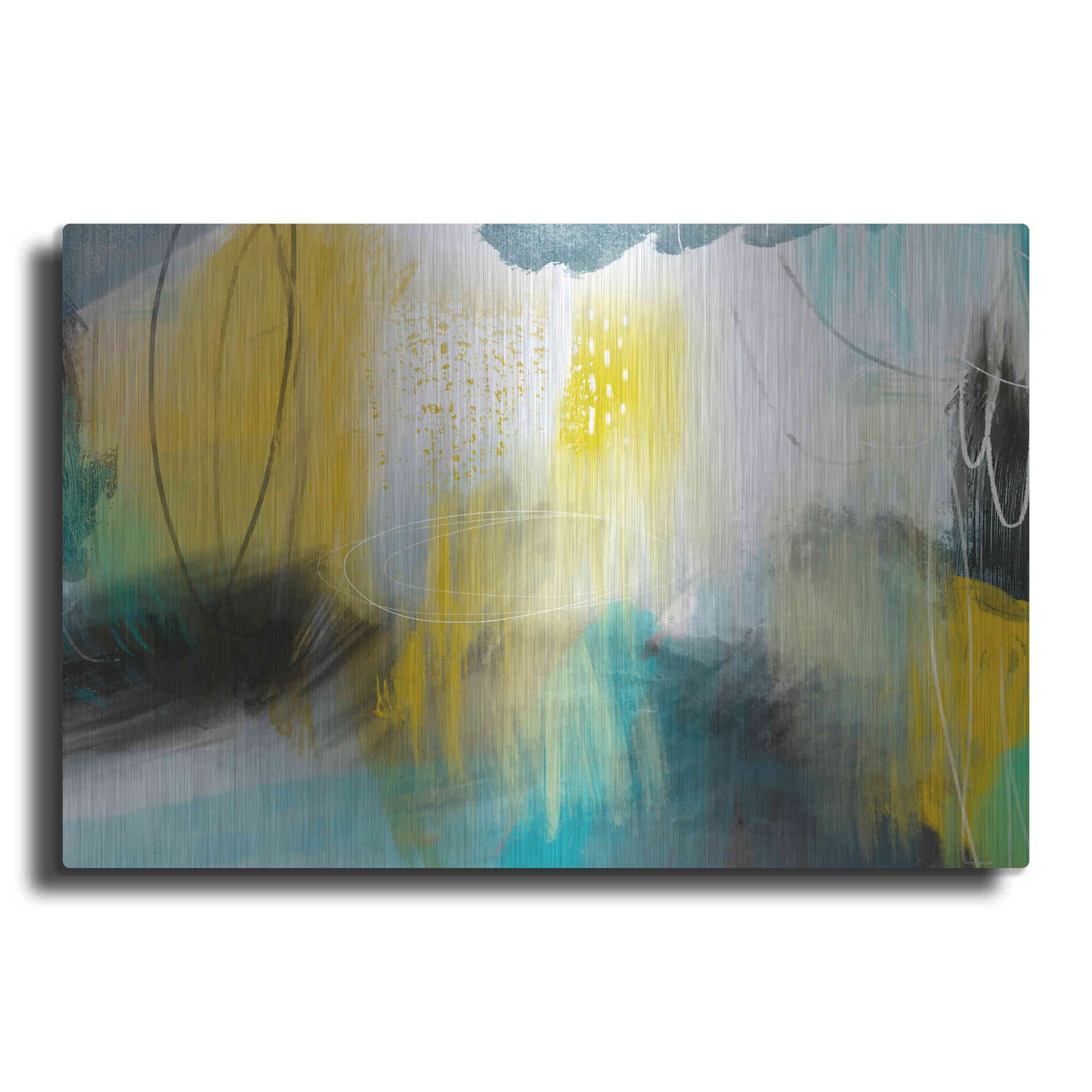 Luxe Metal Art 'Forecast Of Rain' by Delores Naskrent Metal Wall Art