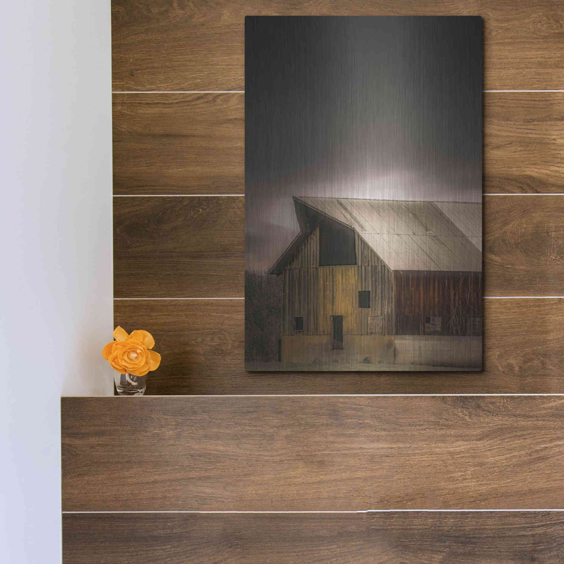 Luxe Metal Art  'Rustic'  by Don Schwartz, Metal Wall Art,12x16