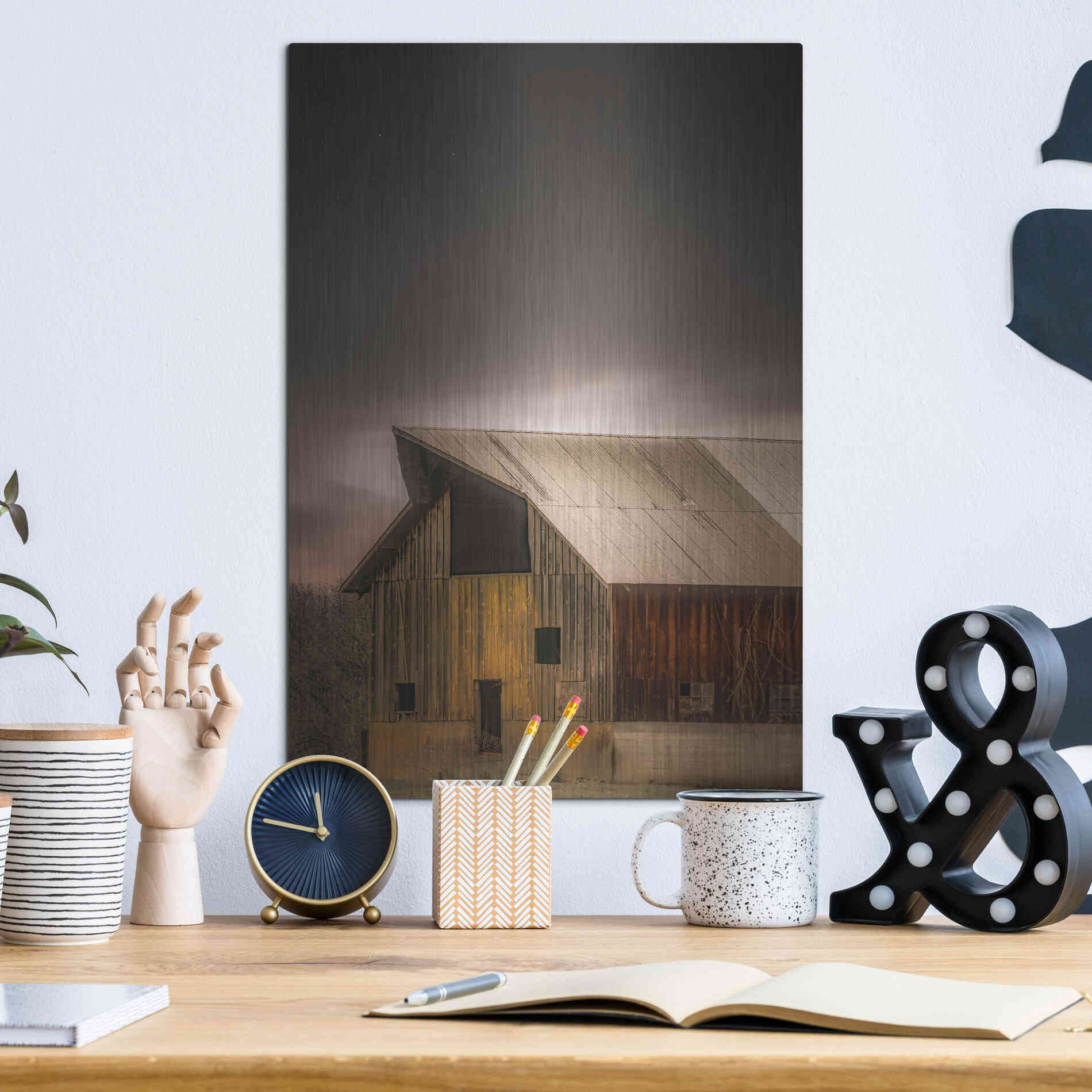 Luxe Metal Art  'Rustic'  by Don Schwartz, Metal Wall Art,12x16