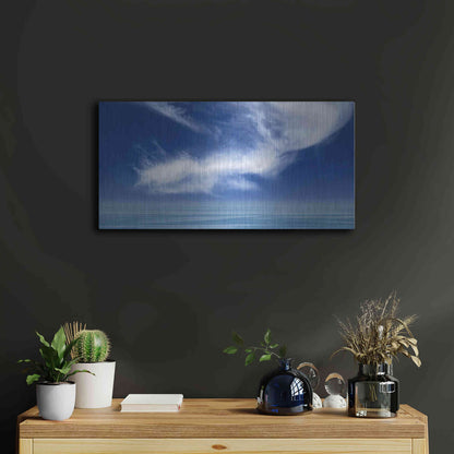 Luxe Metal Art  'Calm Seas'  by Don Schwartz, Metal Wall Art,24x12