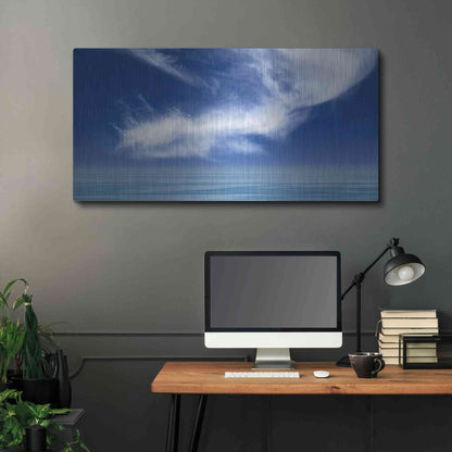 Luxe Metal Art  'Calm Seas'  by Don Schwartz, Metal Wall Art,48x24