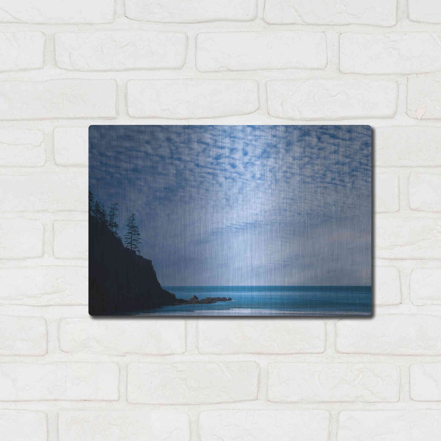 Luxe Metal Art  'Short Sand Beach'  by Don Schwartz, Metal Wall Art,16x12