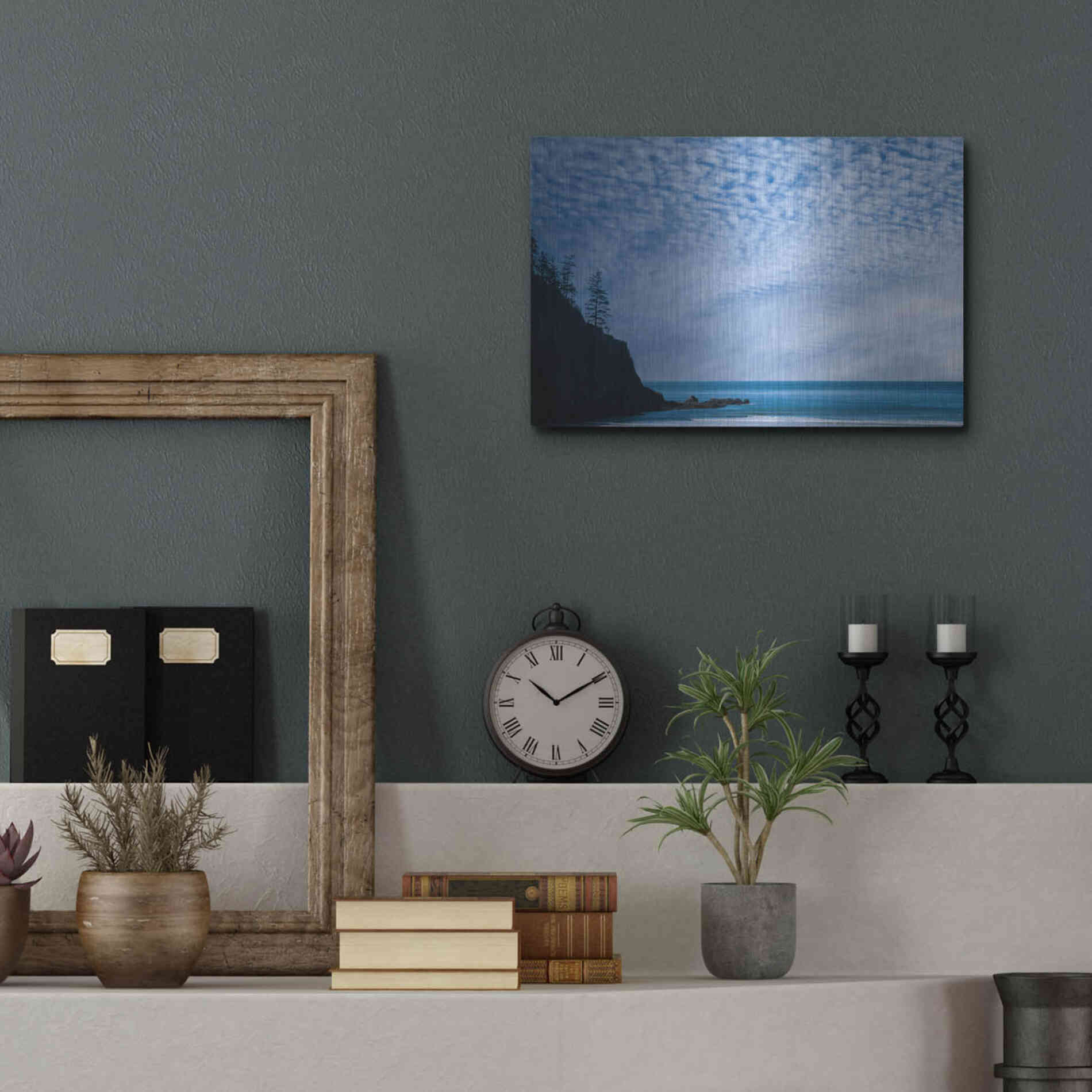 Luxe Metal Art  'Short Sand Beach'  by Don Schwartz, Metal Wall Art,16x12