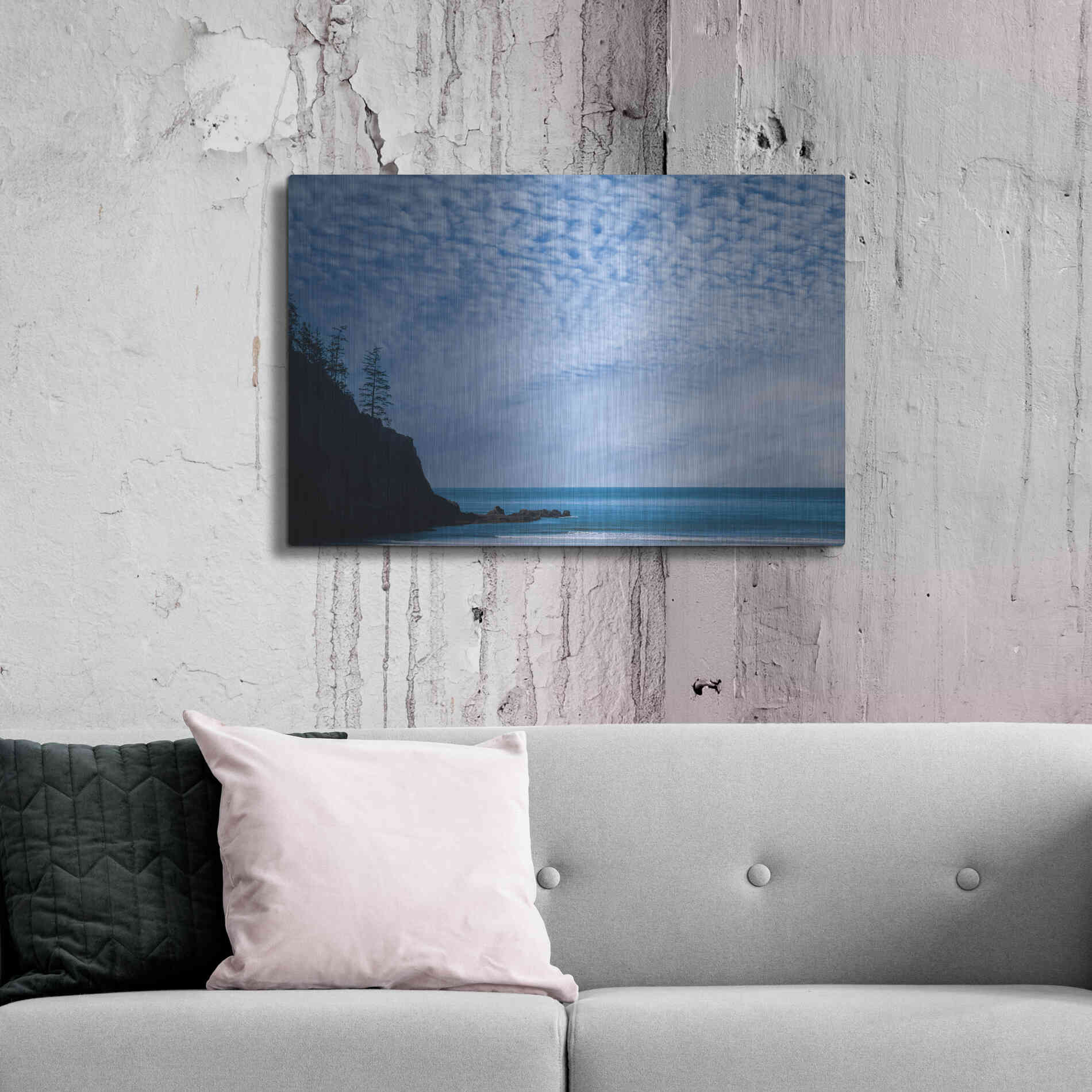 Luxe Metal Art  'Short Sand Beach'  by Don Schwartz, Metal Wall Art,36x24