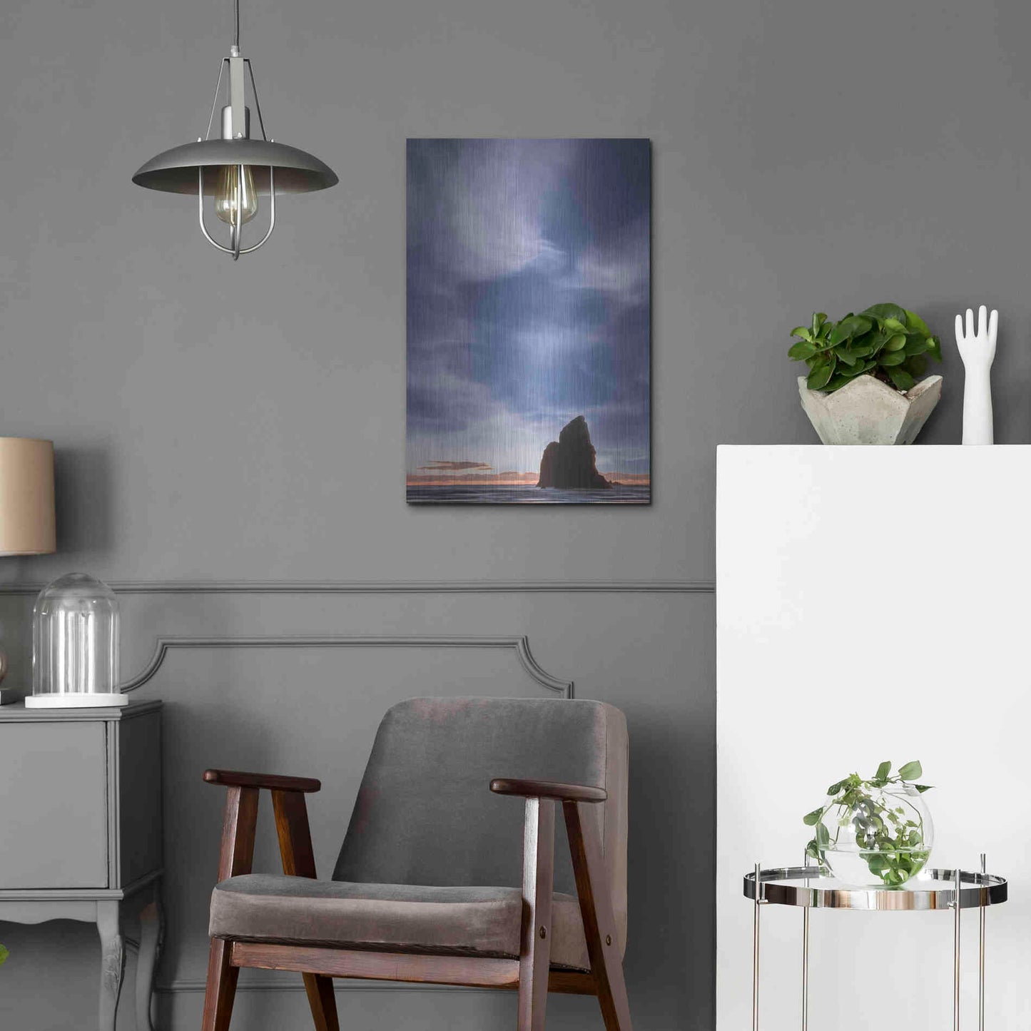 Luxe Metal Art  'The Needle'  by Don Schwartz, Metal Wall Art,16x24