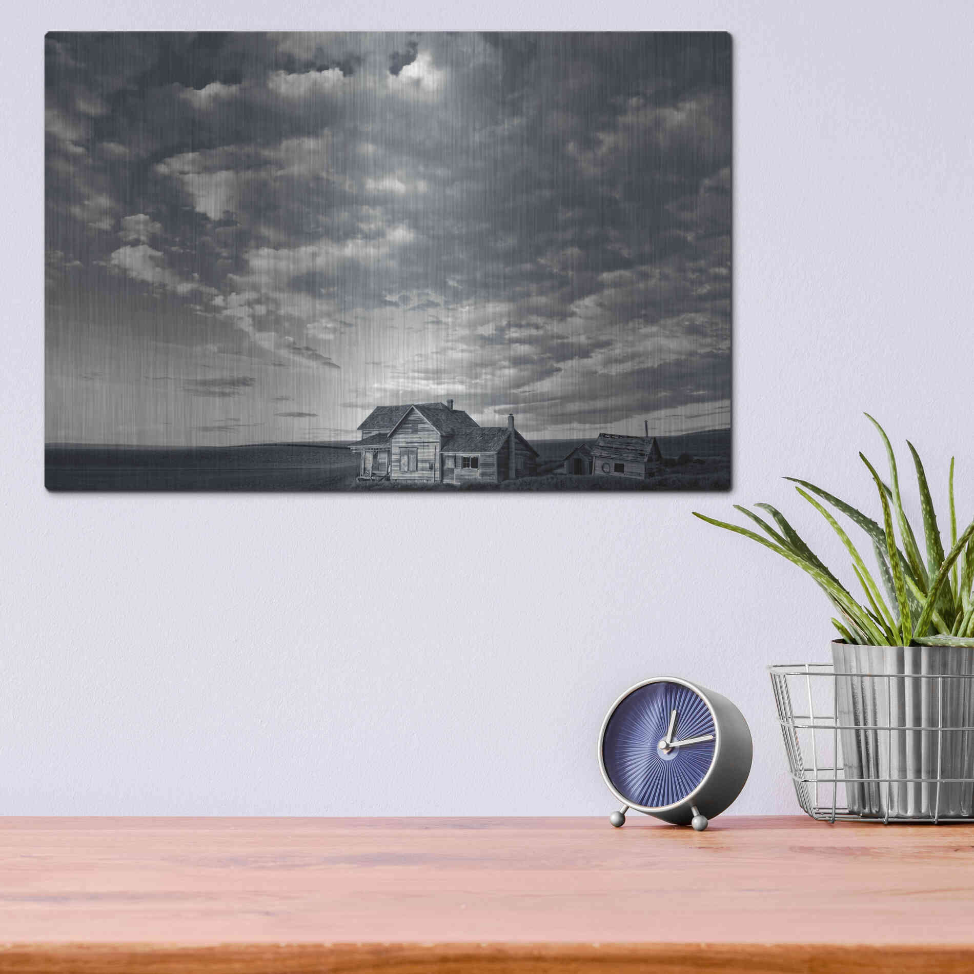 Luxe Metal Art  'The Old Homestead'  by Don Schwartz, Metal Wall Art,16x12