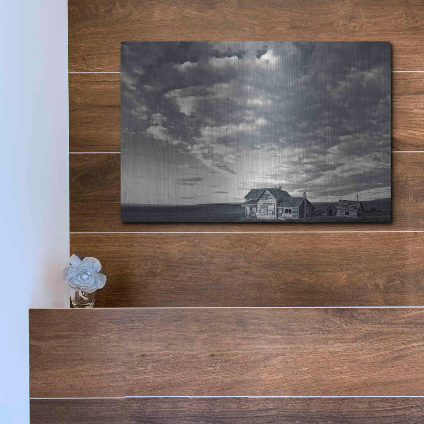 Luxe Metal Art  'The Old Homestead'  by Don Schwartz, Metal Wall Art,16x12
