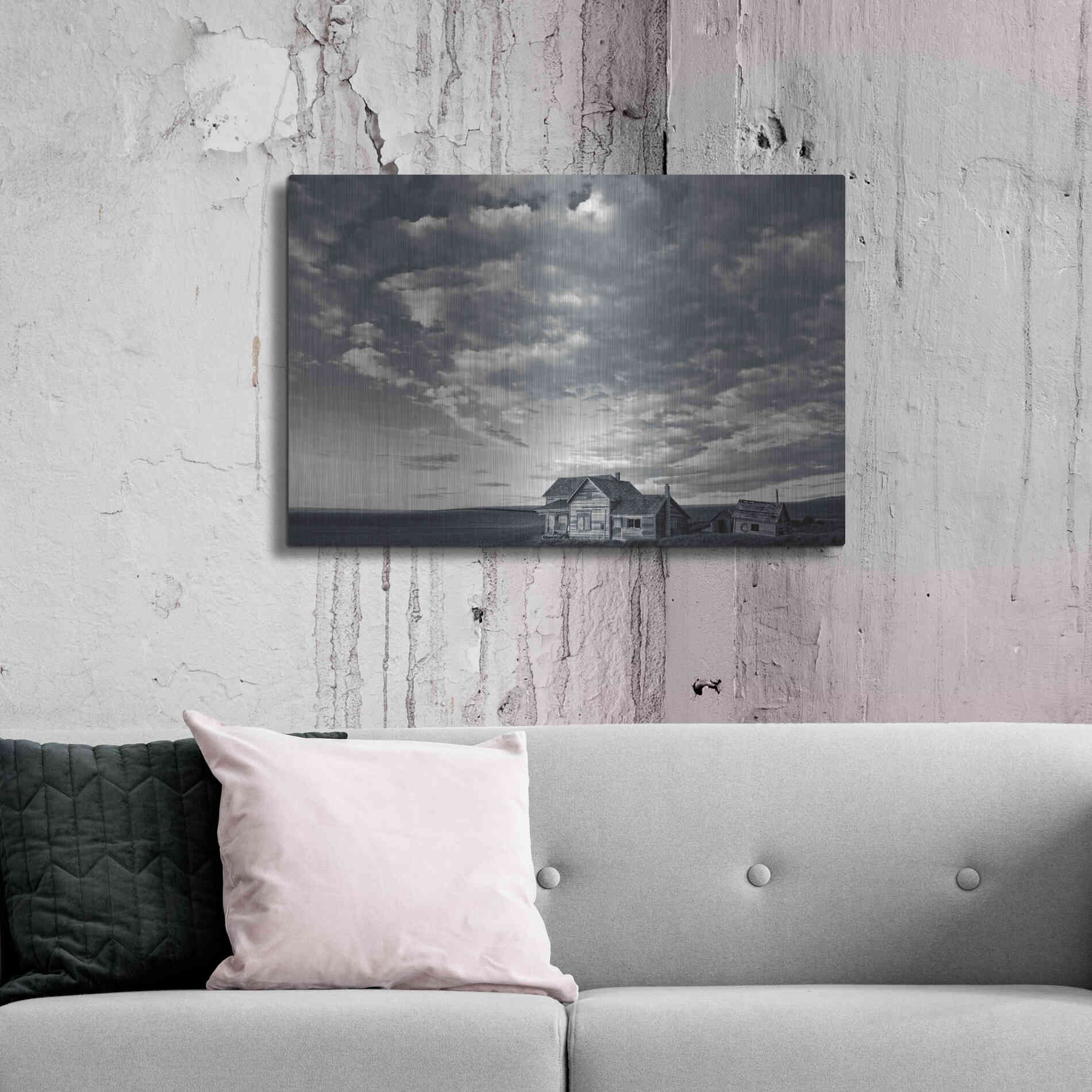 Luxe Metal Art  'The Old Homestead'  by Don Schwartz, Metal Wall Art,36x24