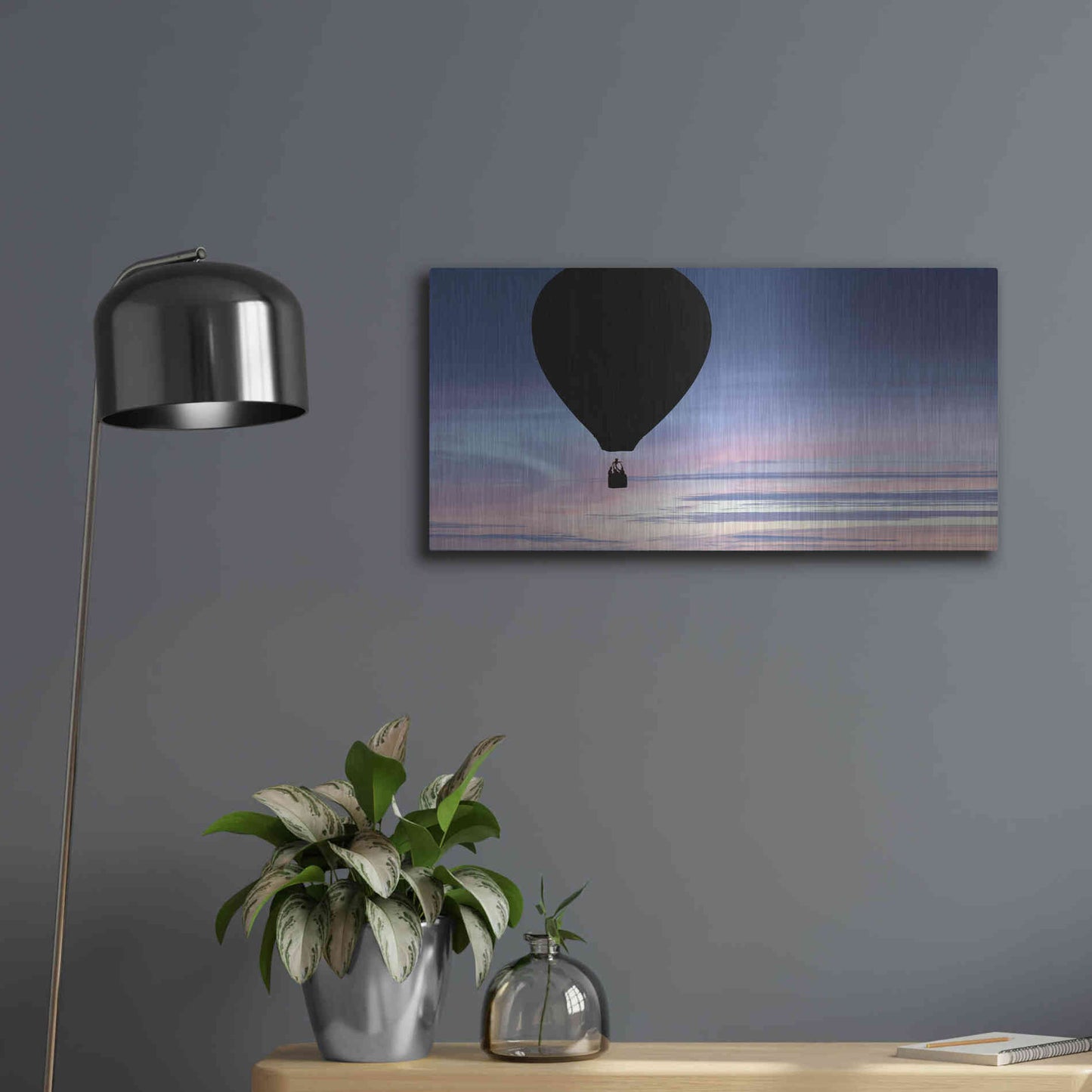 Luxe Metal Art  'Rising'  by Don Schwartz, Metal Wall Art,24x12