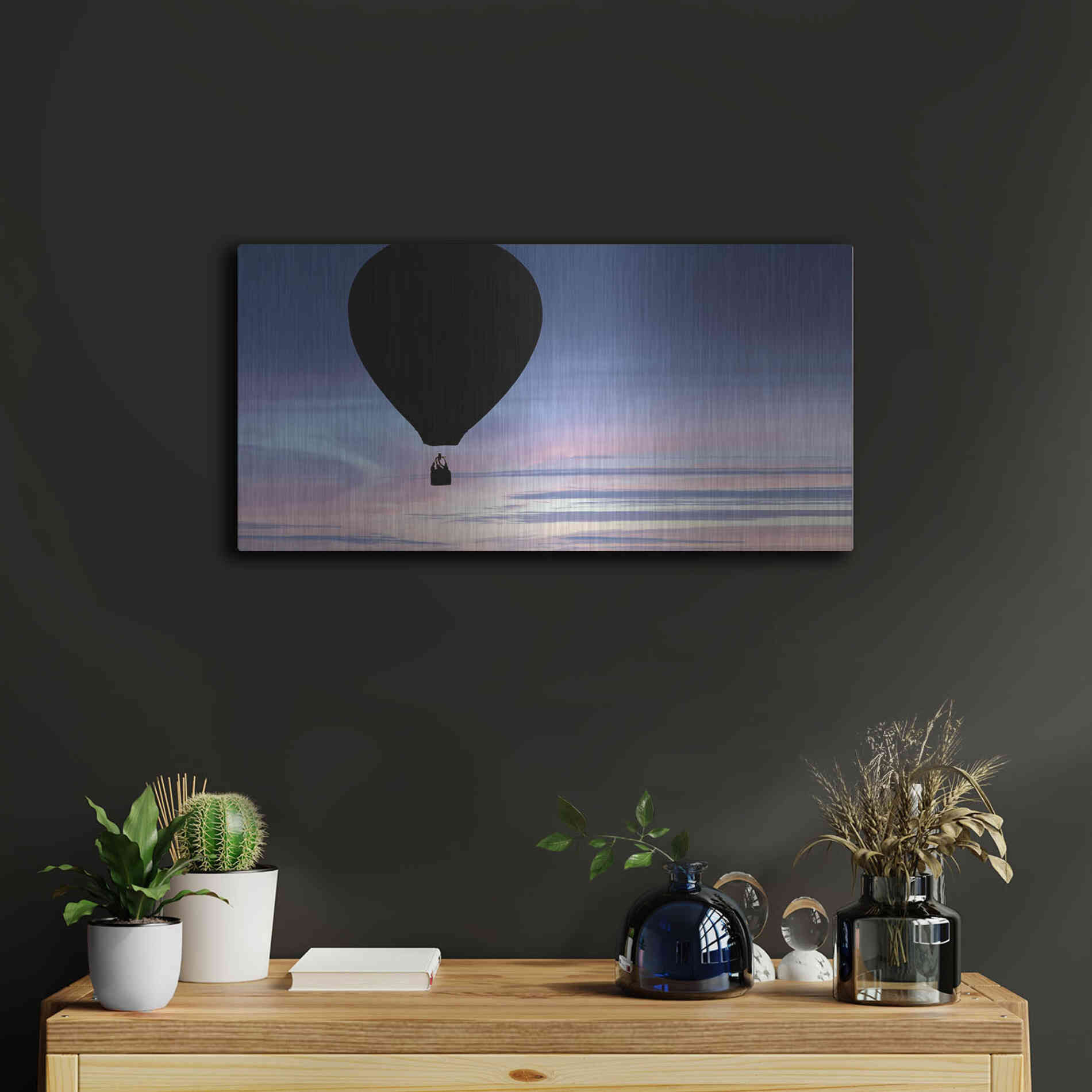 Luxe Metal Art  'Rising'  by Don Schwartz, Metal Wall Art,24x12