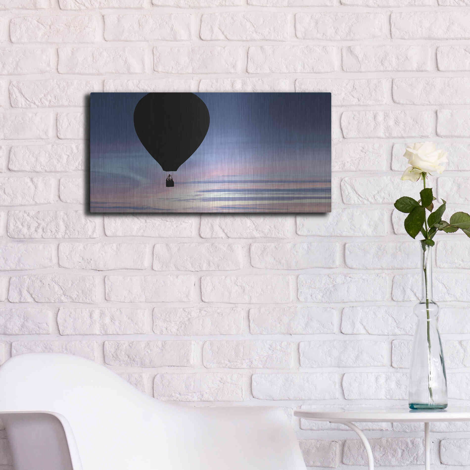 Luxe Metal Art  'Rising'  by Don Schwartz, Metal Wall Art,24x12