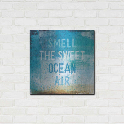 Luxe Metal Art 'Beachscape Abstract II' by Michael Mullan, Metal Wall Art,24x24