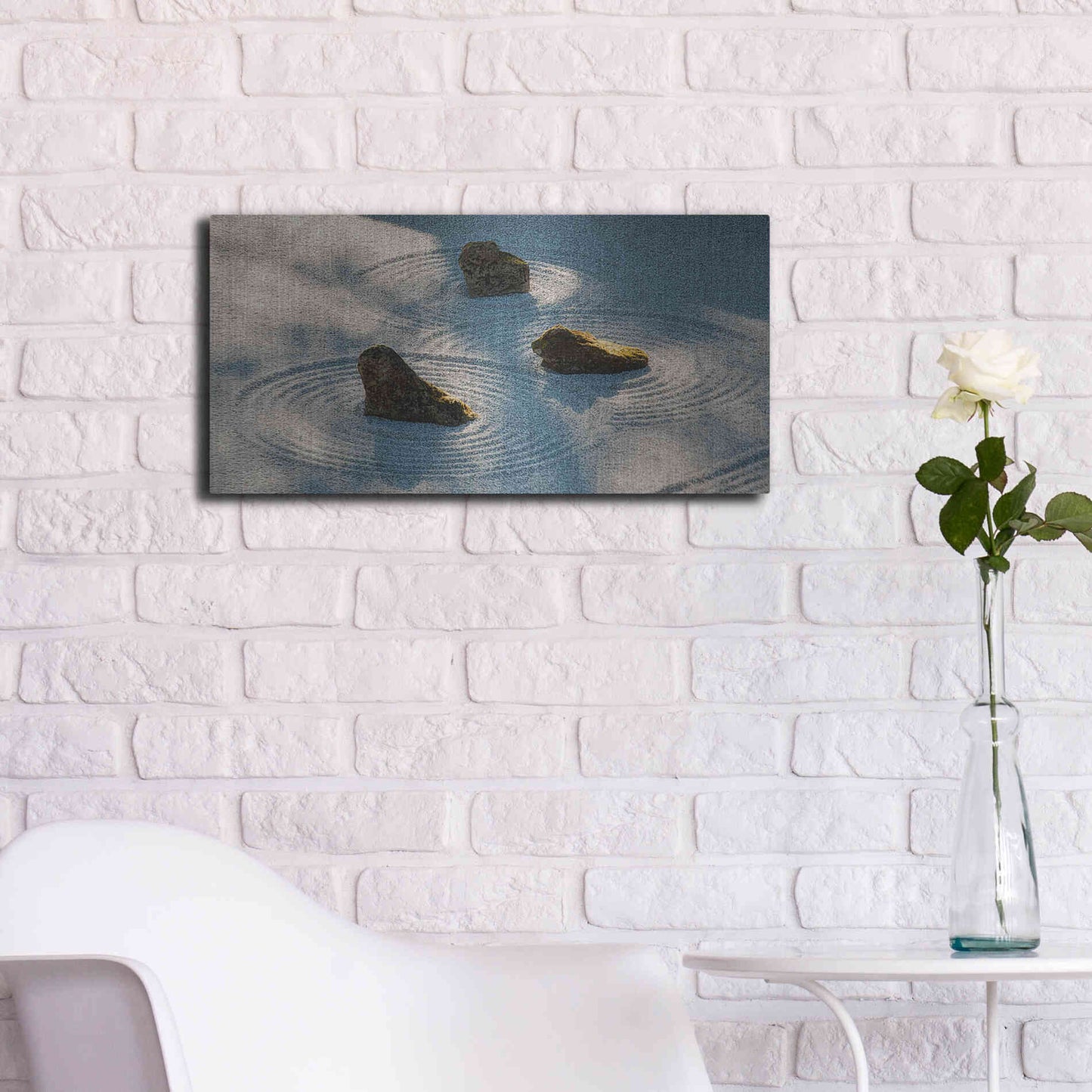 Luxe Metal Art  'Meditative Garden'  by Don Schwartz, Metal Wall Art,24x12