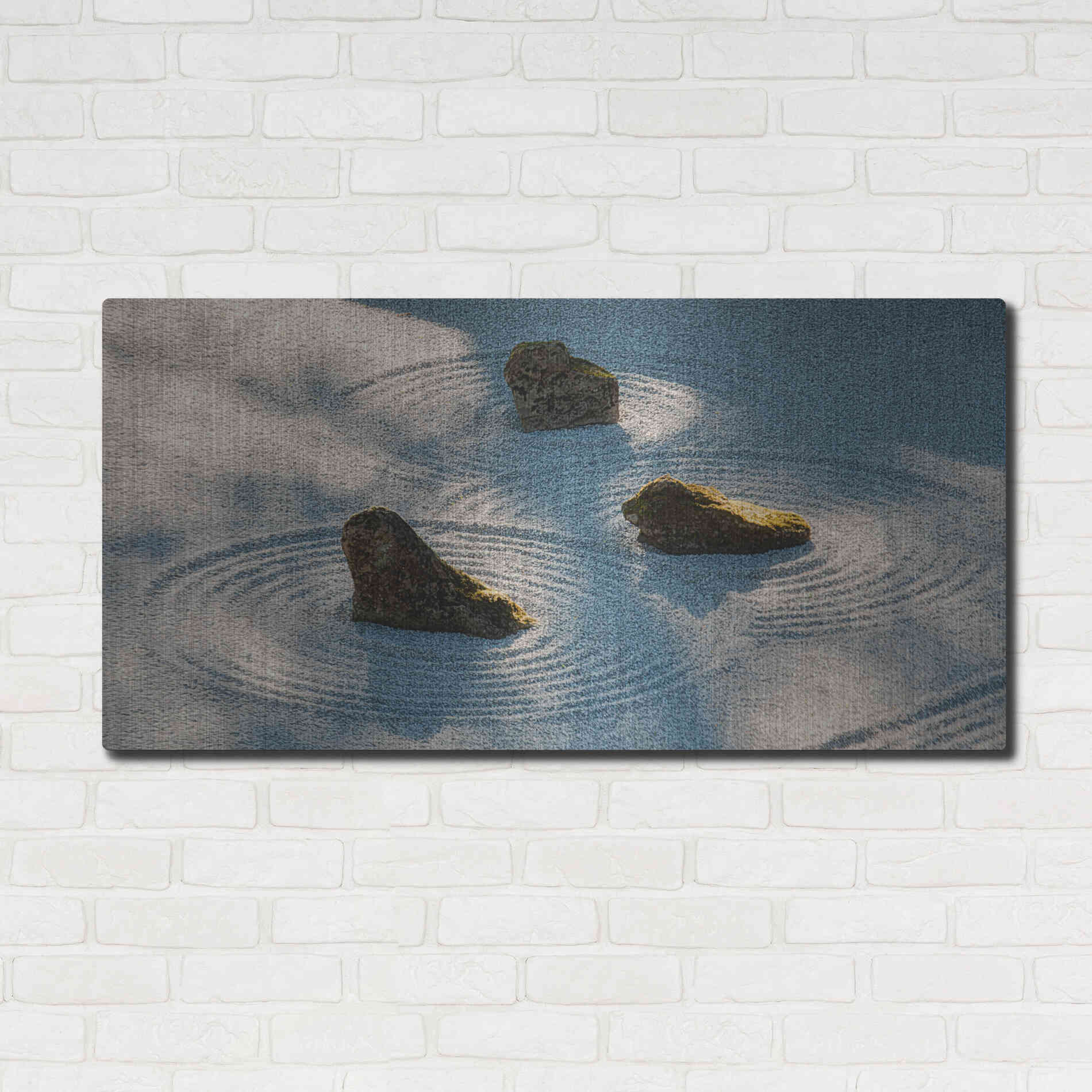 Luxe Metal Art  'Meditative Garden'  by Don Schwartz, Metal Wall Art,48x24