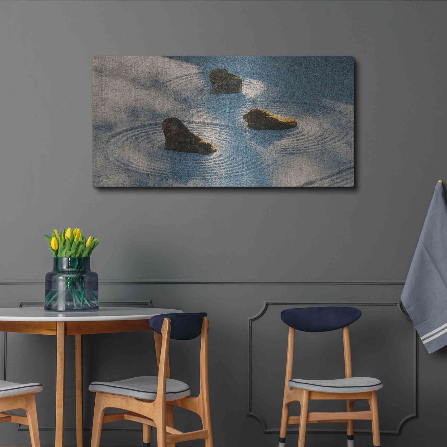 Luxe Metal Art  'Meditative Garden'  by Don Schwartz, Metal Wall Art,48x24