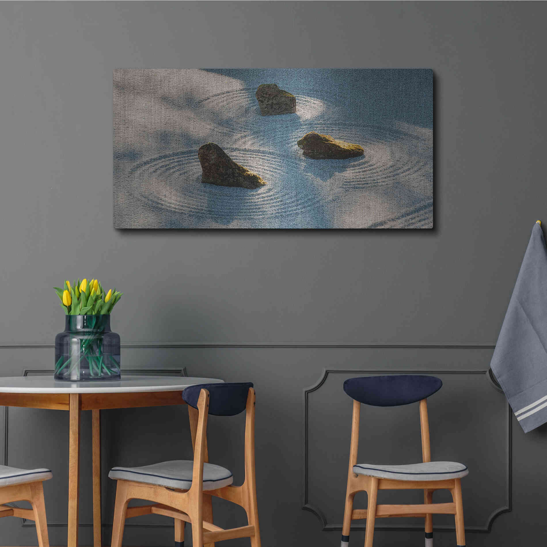 Luxe Metal Art  'Meditative Garden'  by Don Schwartz, Metal Wall Art,48x24