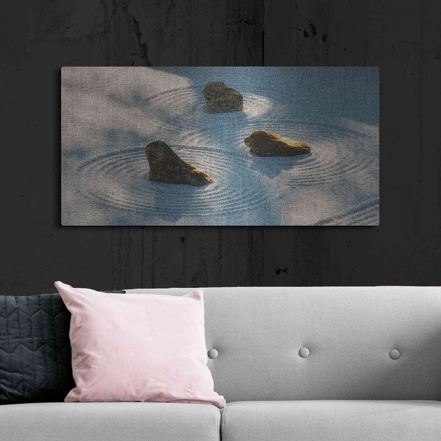 Luxe Metal Art  'Meditative Garden'  by Don Schwartz, Metal Wall Art,48x24