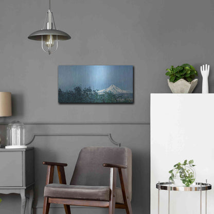 Luxe Metal Art  'Pear Blossom Morning'  by Don Schwartz, Metal Wall Art,24x12