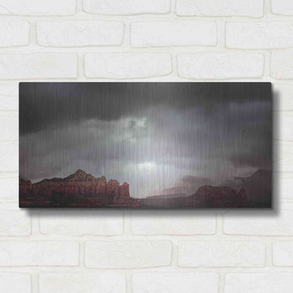 Luxe Metal Art  'Sedona Storm'  by Don Schwartz, Metal Wall Art,24x12