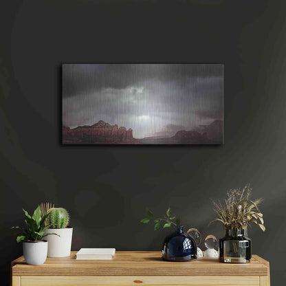 Luxe Metal Art  'Sedona Storm'  by Don Schwartz, Metal Wall Art,24x12