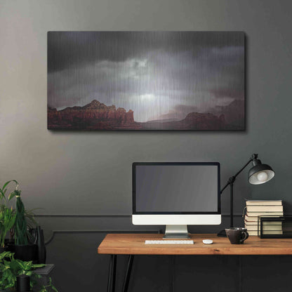 Luxe Metal Art  'Sedona Storm'  by Don Schwartz, Metal Wall Art,48x24
