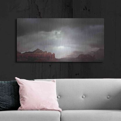 Luxe Metal Art  'Sedona Storm'  by Don Schwartz, Metal Wall Art,48x24