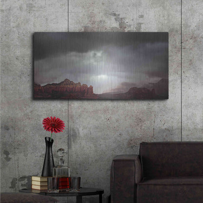 Luxe Metal Art  'Sedona Storm'  by Don Schwartz, Metal Wall Art,48x24