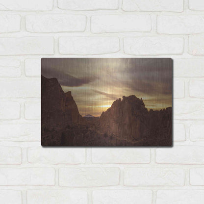 Luxe Metal Art  'Sunset On The Rocks'  by Don Schwartz, Metal Wall Art,16x12