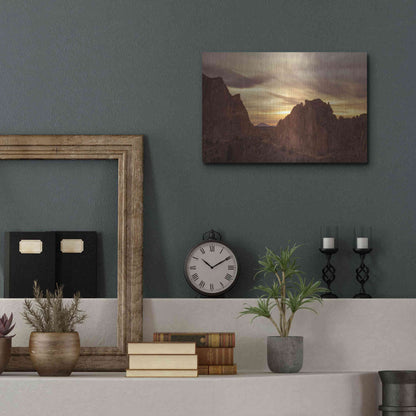 Luxe Metal Art  'Sunset On The Rocks'  by Don Schwartz, Metal Wall Art,16x12