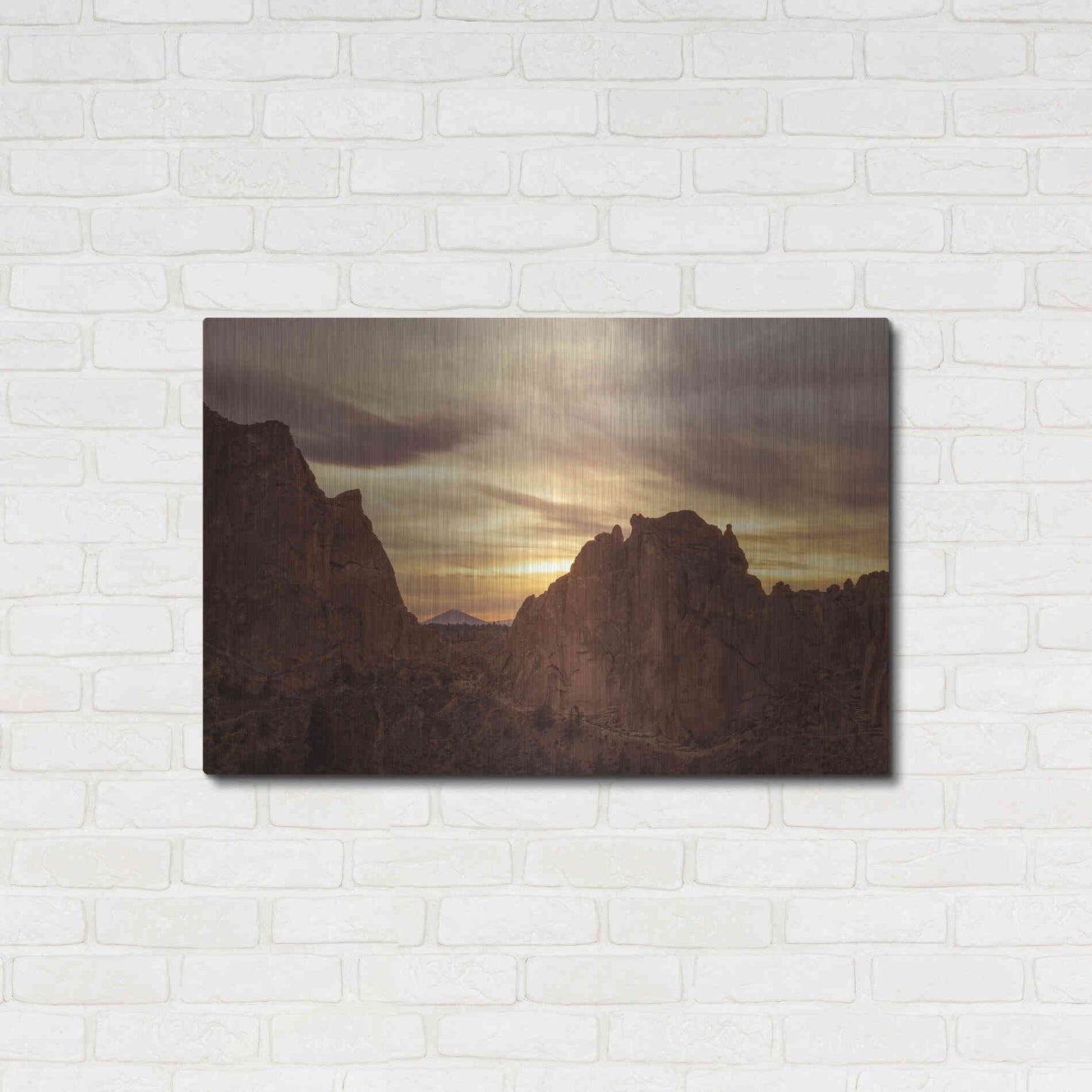 Luxe Metal Art  'Sunset On The Rocks'  by Don Schwartz, Metal Wall Art,36x24
