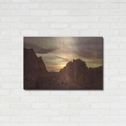 Luxe Metal Art  'Sunset On The Rocks'  by Don Schwartz, Metal Wall Art,36x24