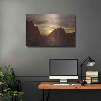 Luxe Metal Art  'Sunset On The Rocks'  by Don Schwartz, Metal Wall Art,36x24